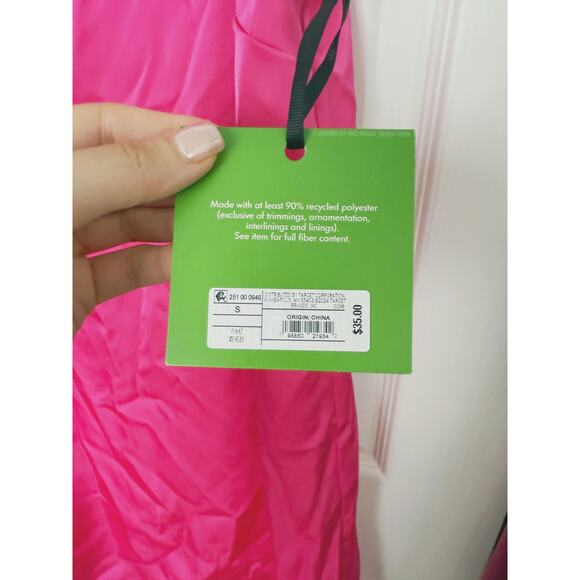 NWT Kate Spade Bows Mini Shift Dress Small Hot Pink 90s Coquette Feminine Glam - Picture 7 of 9